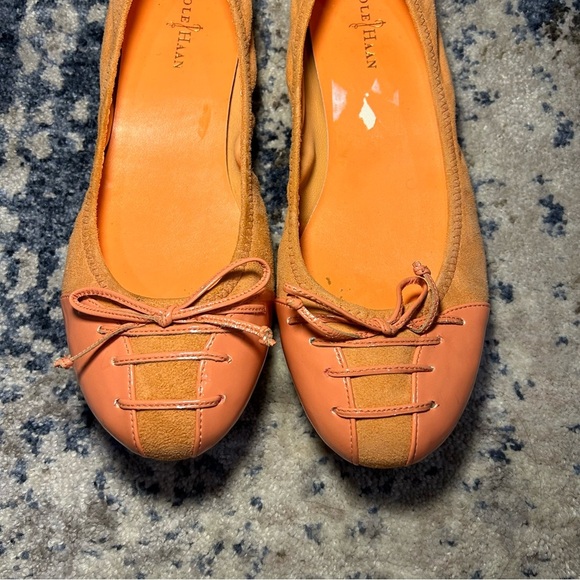 Cole Haan X Nike Air Orange Ballet Flats Size 8 - Picture 3 of 12
